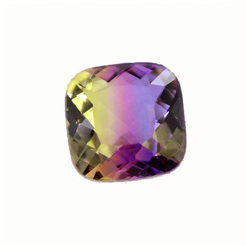 肥正方西瓜碧玺玻璃裸石批发 枕形紫黄金色合成宝石BX11