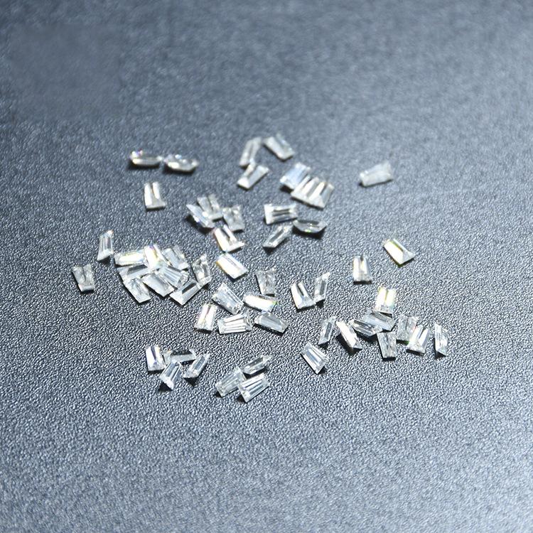 钟表配石异形小梯方莫桑石D色VVS净度首饰小配石