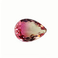 梨形西瓜碧玺裸石批发 水滴形桃红色渐变人造宝石BX09
