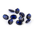 蛋形114#合成蓝尖晶裸石戒面 椭圆形人造蓝宝石仿钻批发