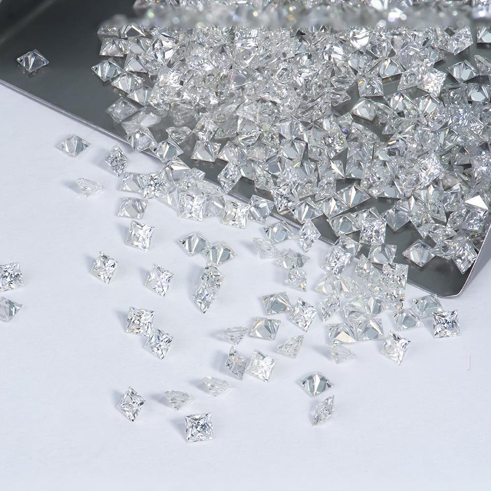 公主方莫桑厘石1ct批发 小异形莫桑源头直供首饰钟表配石分石