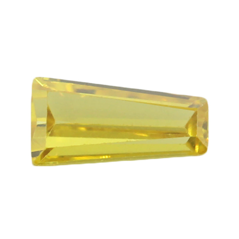梯方金黄色锆石戒面裸石 梯形人造宝石手表首饰配石镶嵌