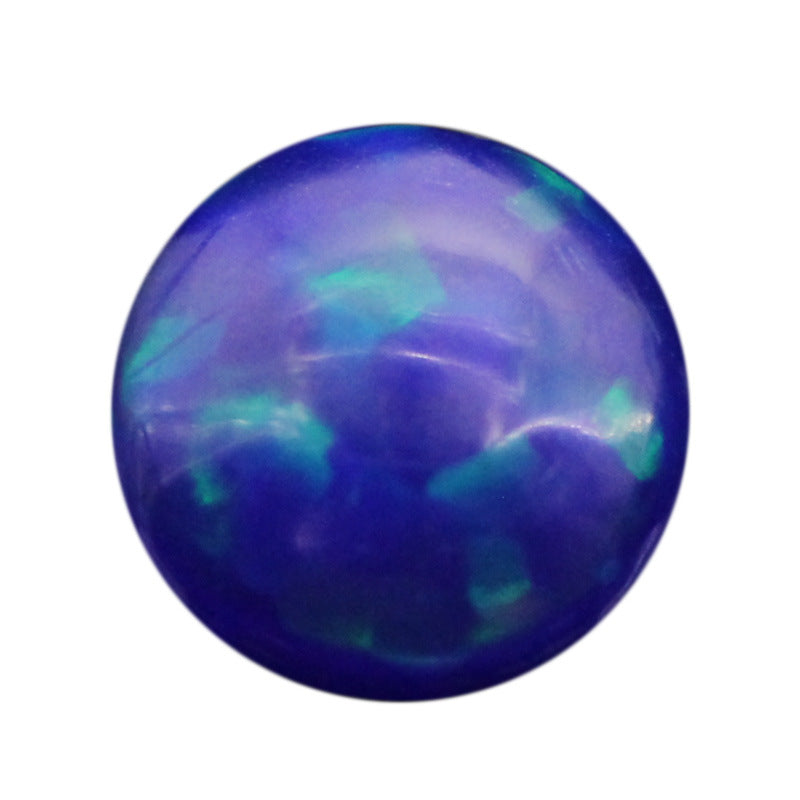 圆形平底素面人造澳宝裸石 戒面合成澳宝镶嵌首饰品FH09