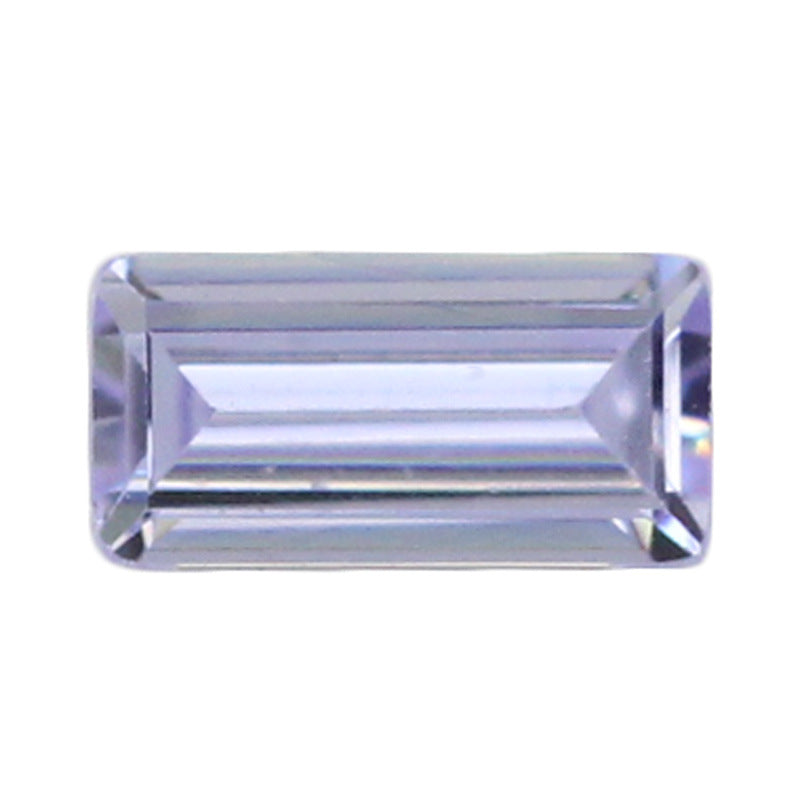 长方形直角车平变蓝色锆石裸石 变兰色宝石微镶嵌手表钻