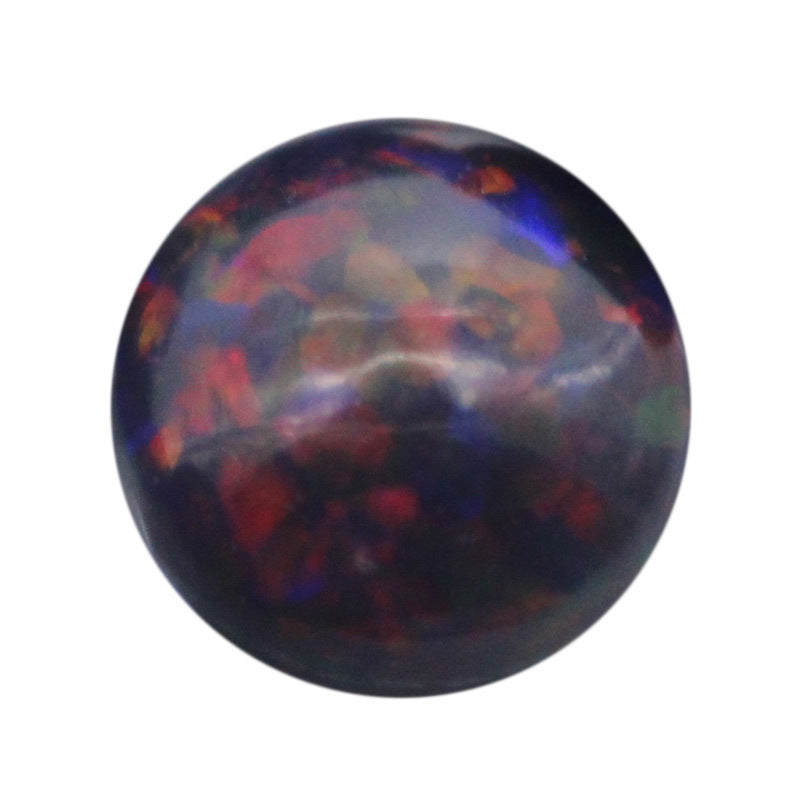 圆形平底素面人造合成澳宝裸石OPAL 合成半宝石仿钻FH22