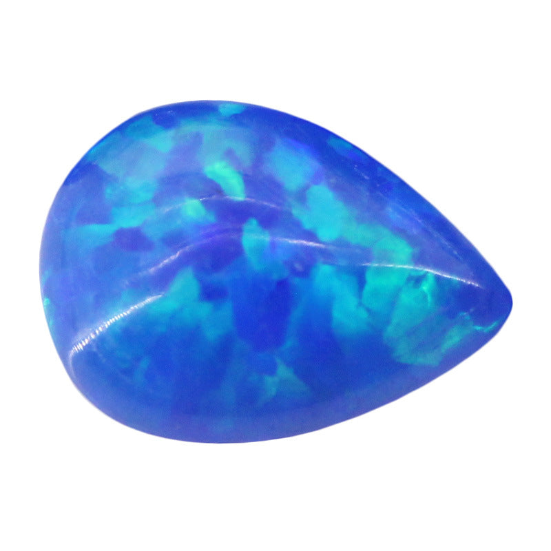 梨形合成合成澳宝戒面裸石 欧泊石宝石平底素面散珠FI01