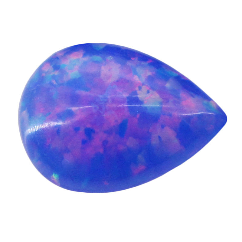 梨形人造合成澳宝宝石裸石戒面 OPAL平底素面欧泊石FI03