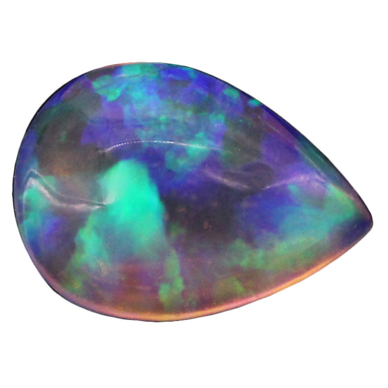 梨形平底素面合成澳宝宝石裸石 水滴形欧泊石散珠FI04