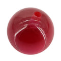 圆球5#红刚玉半孔球形裸石 圆珠打孔光珠合成红宝石光面