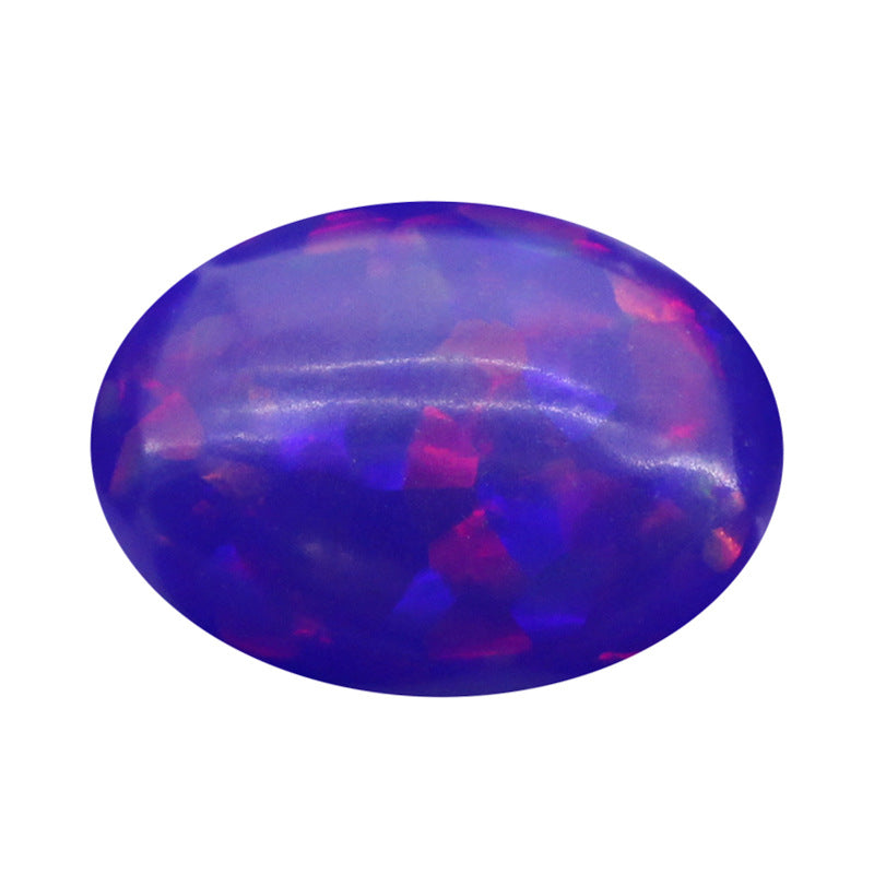 蛋形人造合成澳宝宝石裸石 椭圆形平底素面欧泊石FH21