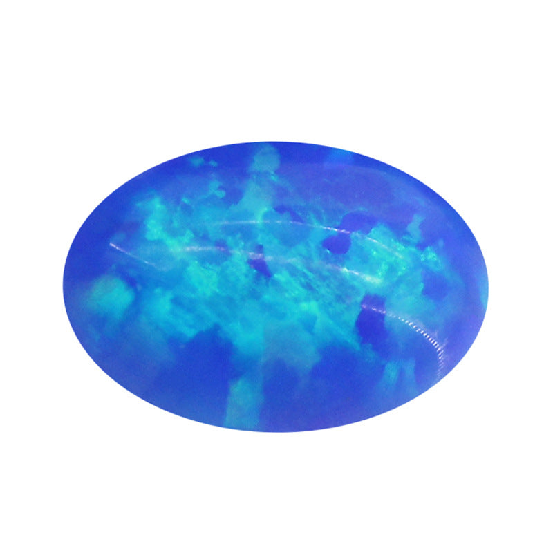 蛋形平底素面人造合成澳宝裸石 椭圆形欧泊石宝石FI01