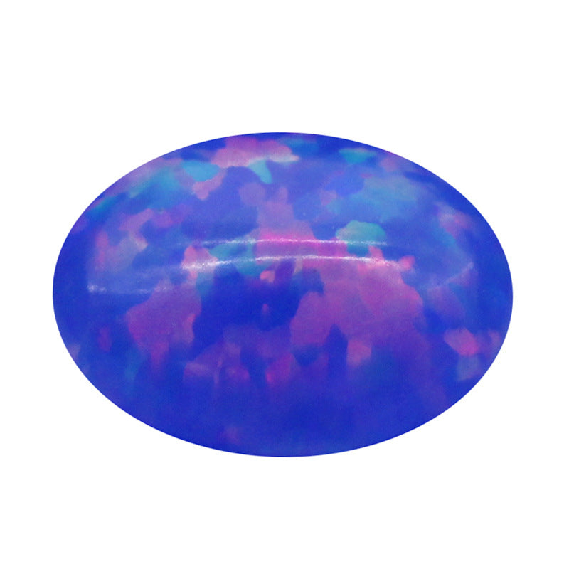蛋形平底素面彩色合成澳宝OPAL 椭圆形欧泊石裸石FI03