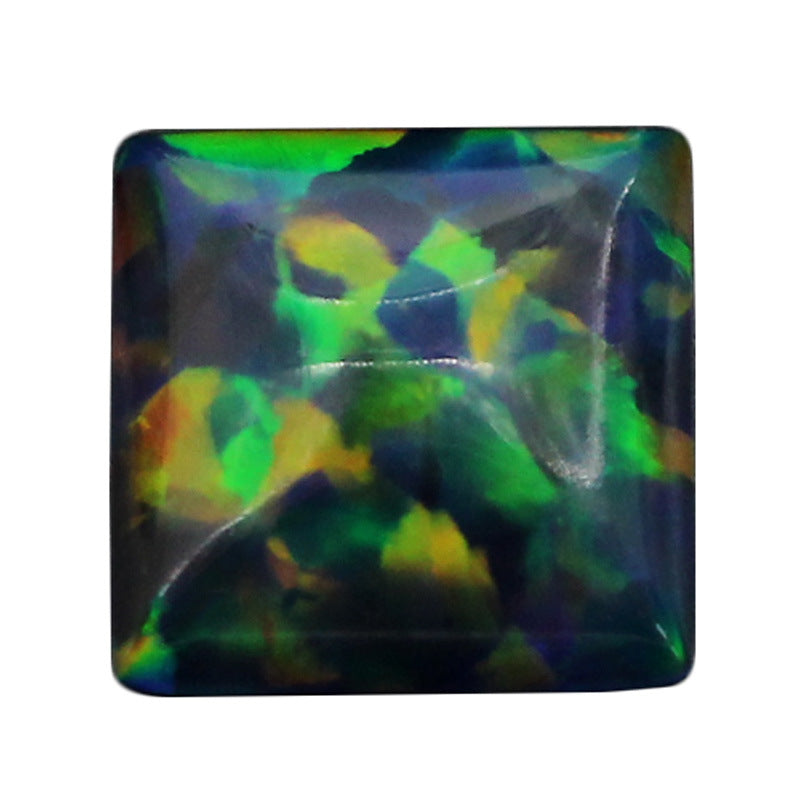 正方直角合成欧泊石宝石OPAL 平底素面合成澳宝裸石FI11