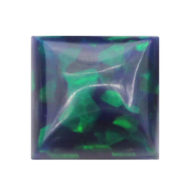 正方形人造欧泊石宝石裸石 公主方平底素面合成澳宝FH10