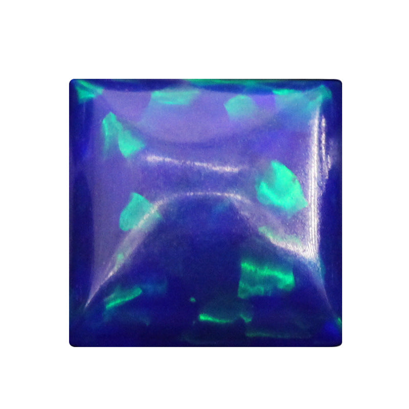 正方直角平底素面人造合成澳宝 公主方欧泊石裸石FH09