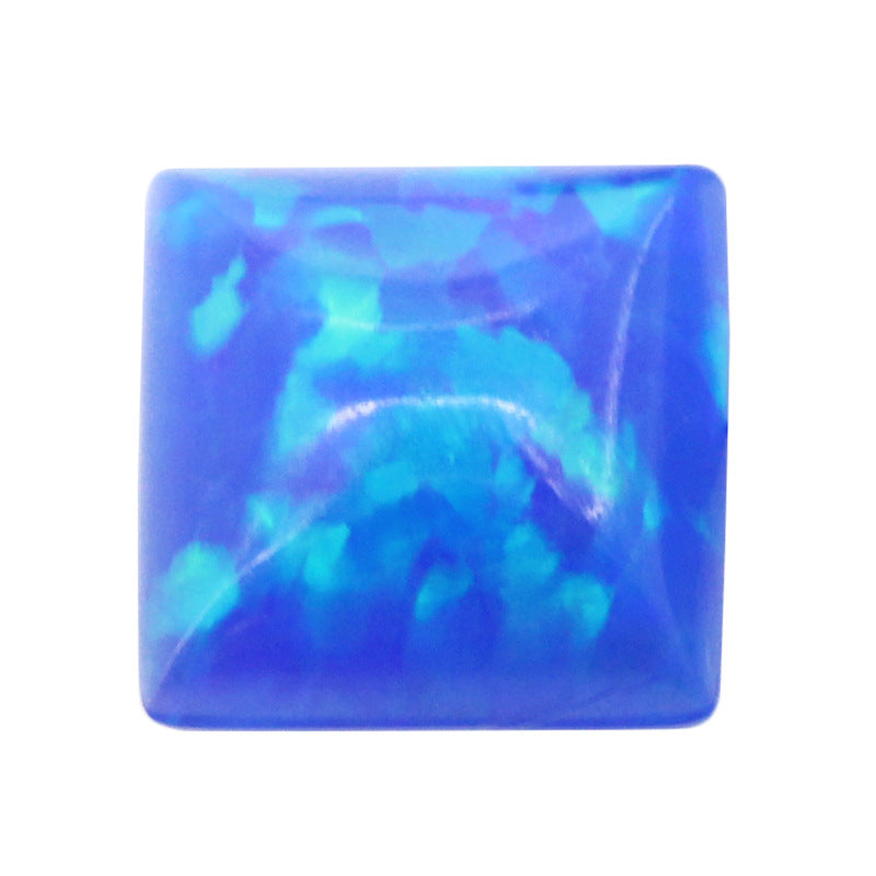 正方直角平底素面欧泊石宝石 公主方人造合成澳宝FI01