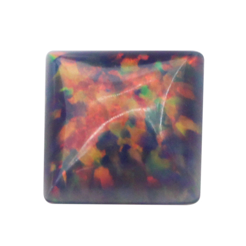 正方直角合成欧泊半宝石 公主方平底素面合成澳宝FI12