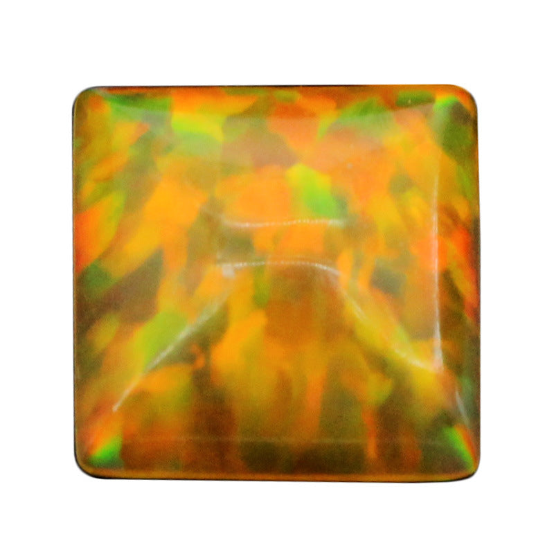 正方直角平底素面合成澳宝OPAL 公主方欧泊石宝石FI09
