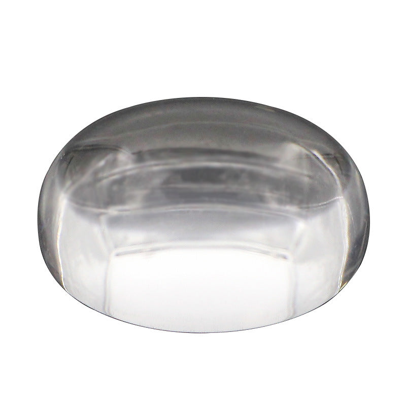 蛋形平底素面12#白刚玉戒面裸石 椭圆形蛋面人造白蓝宝