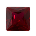 正方形直角8#红刚玉裸石 公主方鸽血红Ruby合成红宝石