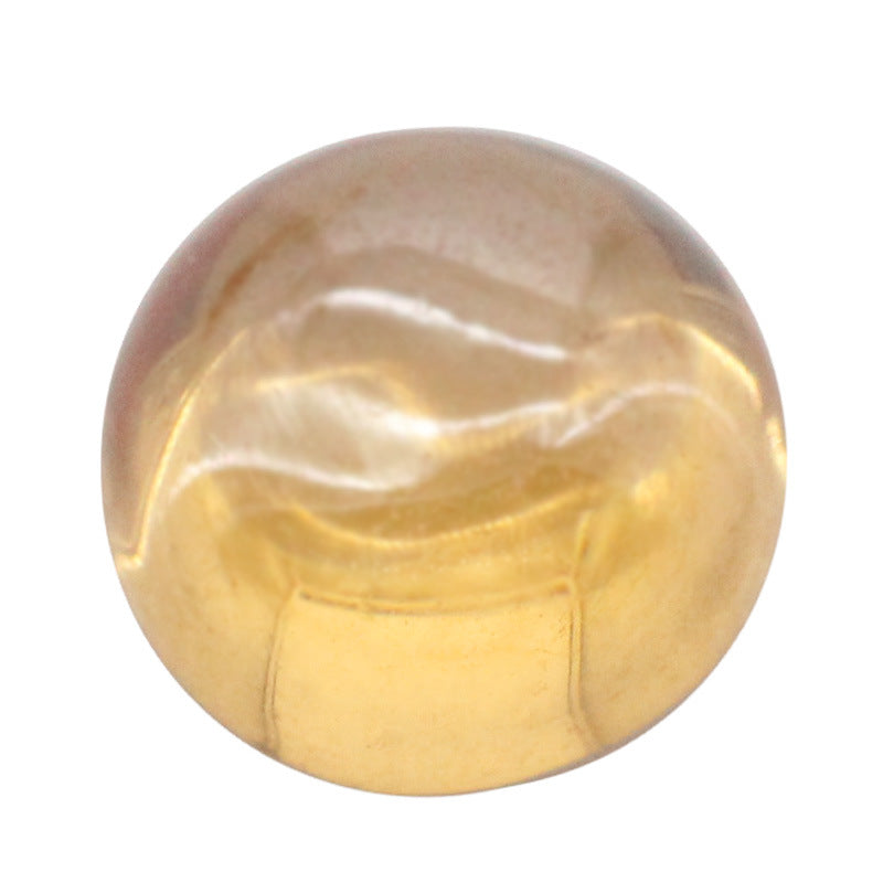 圆形平底素面香槟色锆石弧面 蛋面人造彩色宝石戒面裸石