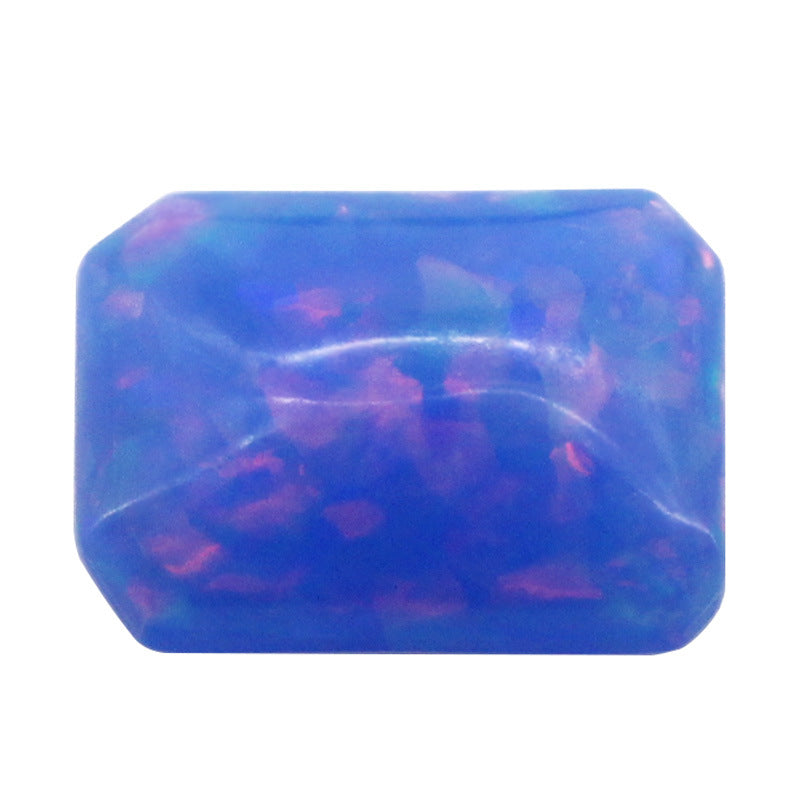 长方倒角人造彩色欧泊石OPAL 平底素面合成澳宝裸石FH15