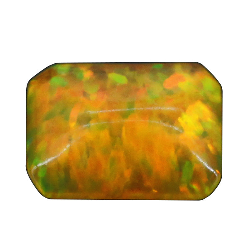 长方倒角合成欧泊半宝石戒面 平底素面合成澳宝裸石FI09