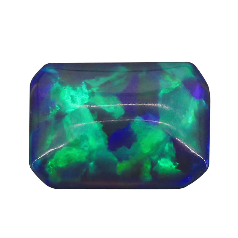 长方倒角人造欧泊石宝石 小八角平底素面合成澳宝FI10