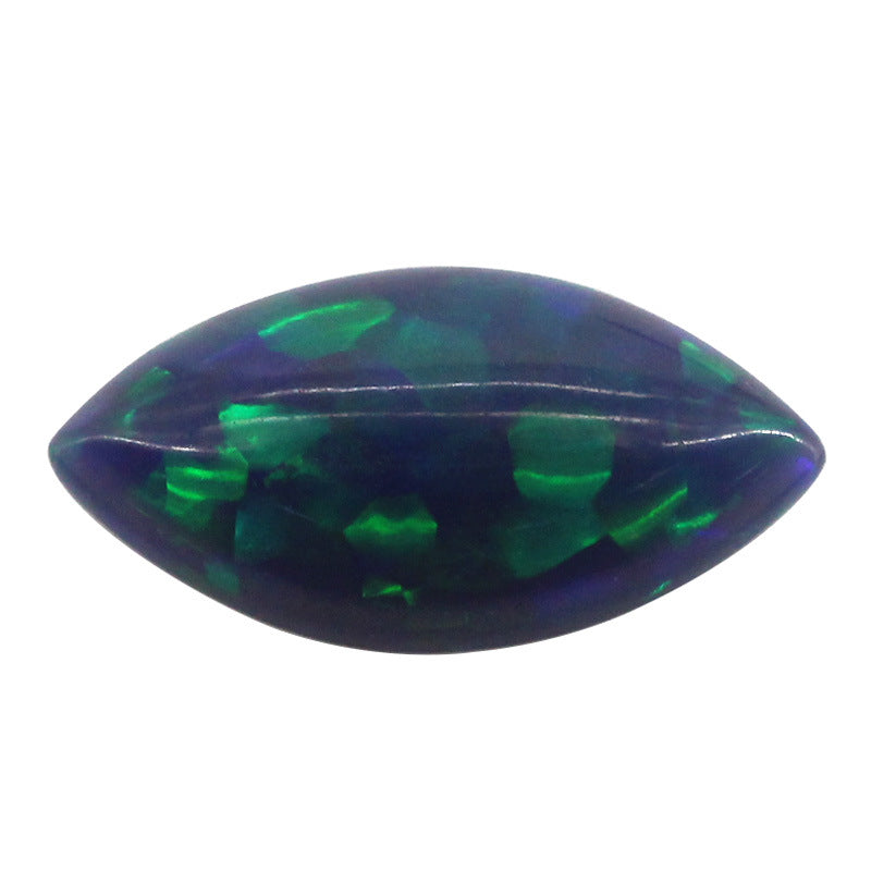 马眼人造欧泊石宝石裸钻 树叶形平底素面合成澳宝FH10