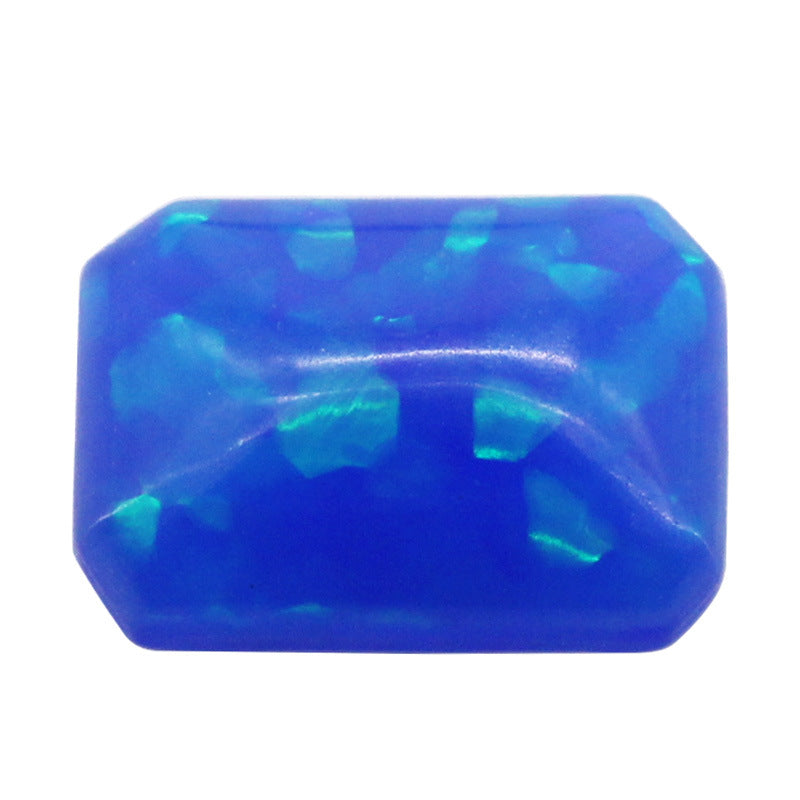 长方倒角平底素面澳宝石 小八角人造欧泊石宝石裸钻FH03