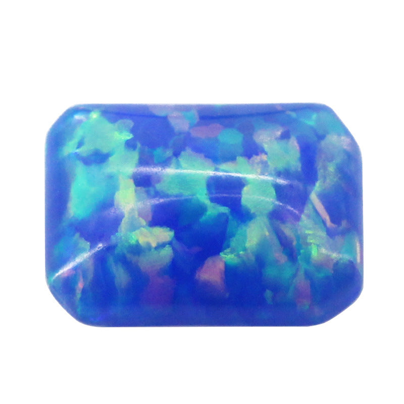 长方倒角平底素面合成欧泊石裸石 合成澳宝宝石主石FI02