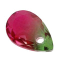 梨形合成西瓜碧玺玻璃单孔裸石 水滴形红绿渐变散珠BX05