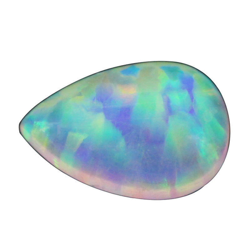 梨形合成欧泊石宝石裸石 水滴形平底素面合成澳宝FI05