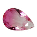 梨形合成西瓜碧玺玻璃单孔裸石 水滴形人造渐变宝石BX08