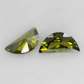 月亮形橄榄绿色锆石裸石 半月形宝石美甲钻首饰镶嵌批发