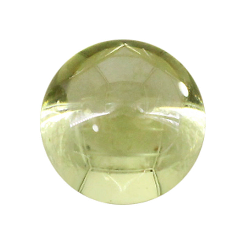 圆形平底素面橄榄黄色锆石裸石 弧面蛋面人造彩色宝石钻