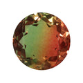 圆形合成西瓜碧玺玻璃戒面 人造渐变色宝石裸钻BX02