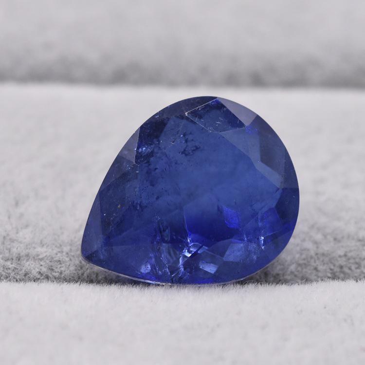 仿天然水滴形宝石 水晶拼碧玺玻璃 深蓝色 合成彩宝