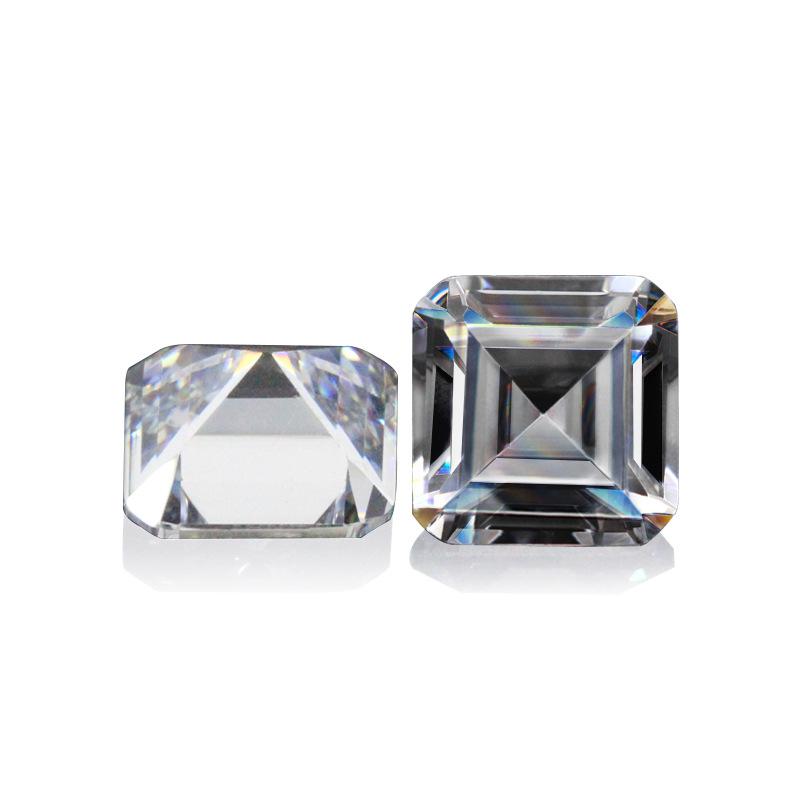 正方形倒角车平白色锆石 裸石AAA批发 皓石主石戒面镶嵌