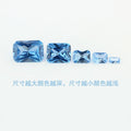 长方形倒角车花108#蓝尖晶裸石 小八角人造浅蓝色宝石