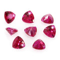 单孔肥三角5#红刚玉裸石 三角形5号人造彩色Ruby红宝石