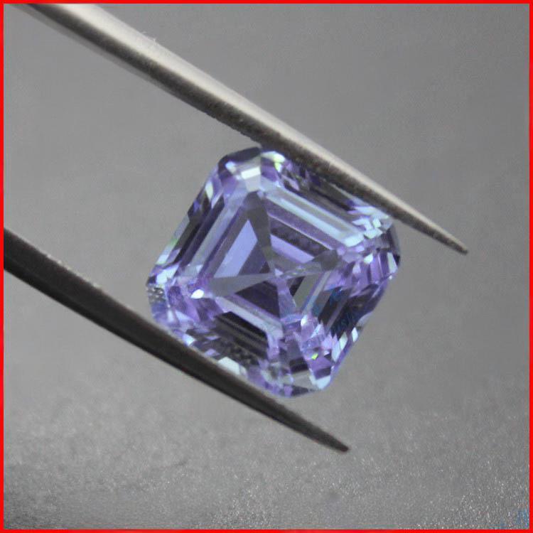 正方形倒角宝塔车平变蓝色 锆石裸石批发AAA皓石变兰CZ