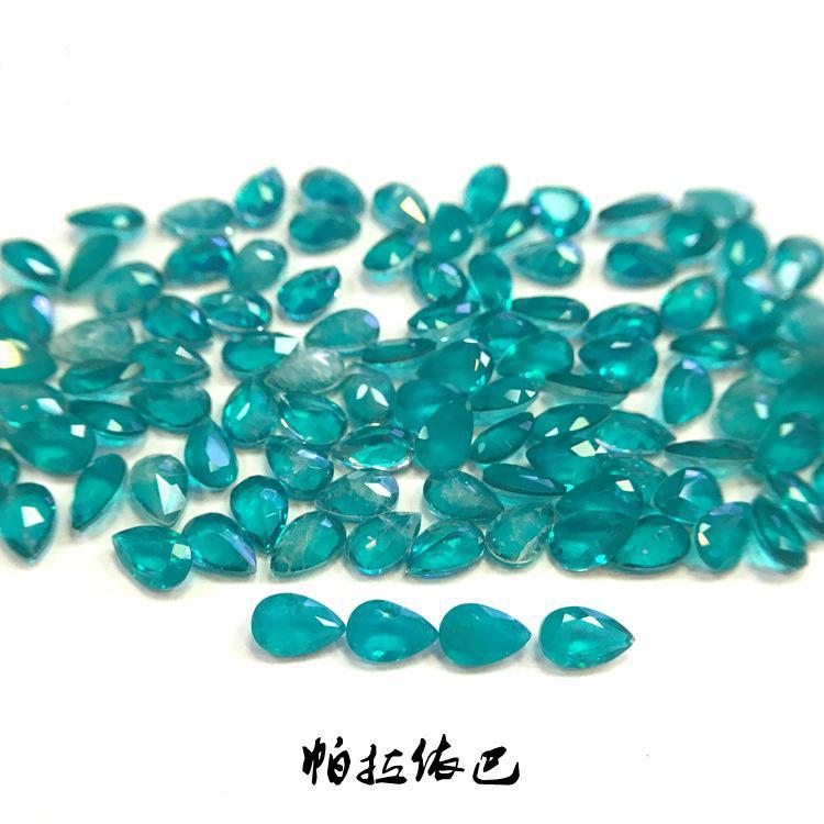 高压粘结工艺 INS火热【帕拉依巴】梨形宝石含天然水晶