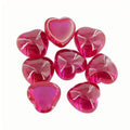 心形平底素面5#红刚玉裸石 合成光面鸽血红宝石钻批发