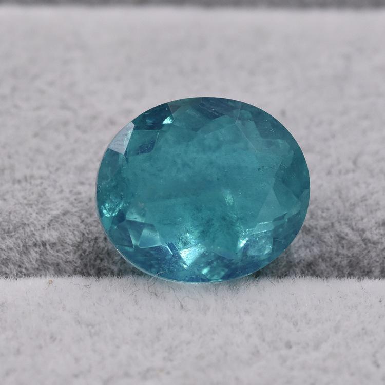 水晶拼碧玺玻璃 仿天然蛋形尖底宝石 帕拉伊巴 合成彩宝