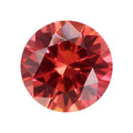 57#橙刚玉戒面裸石 圆形戒面桔红橙色合成红宝石仿钻