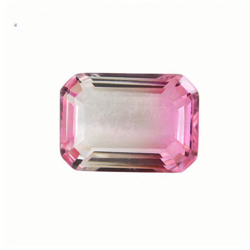 长方倒角车平西瓜碧玺玻璃裸石 祖母绿切戒面人造钻宝石