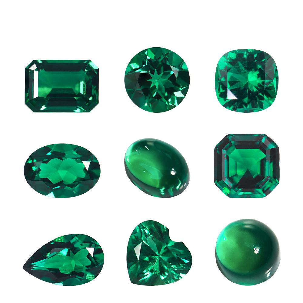 实验室培育祖母绿宝石水热法人造彩宝首饰主石合成宝石赞比亚绿宝