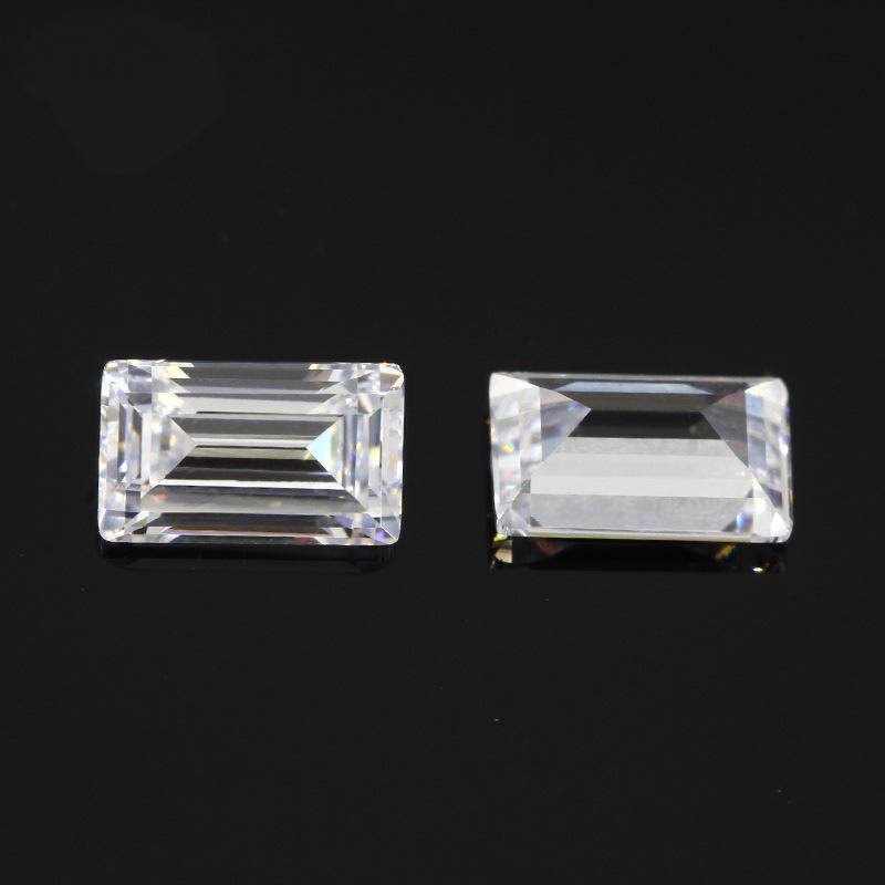 9A长方直角车平白色锆石 直梯形无色人造CZ裸石手表镶钻