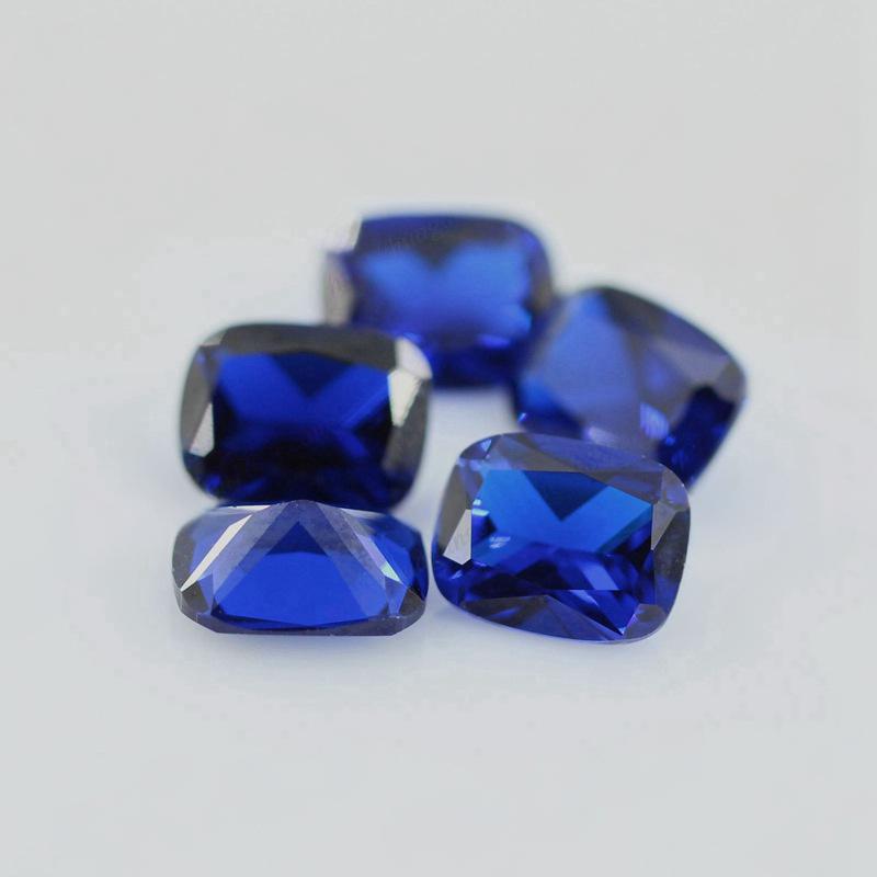 肥长方形113#尖晶石裸石批发 枕形尖底人造钻蓝宝石戒面